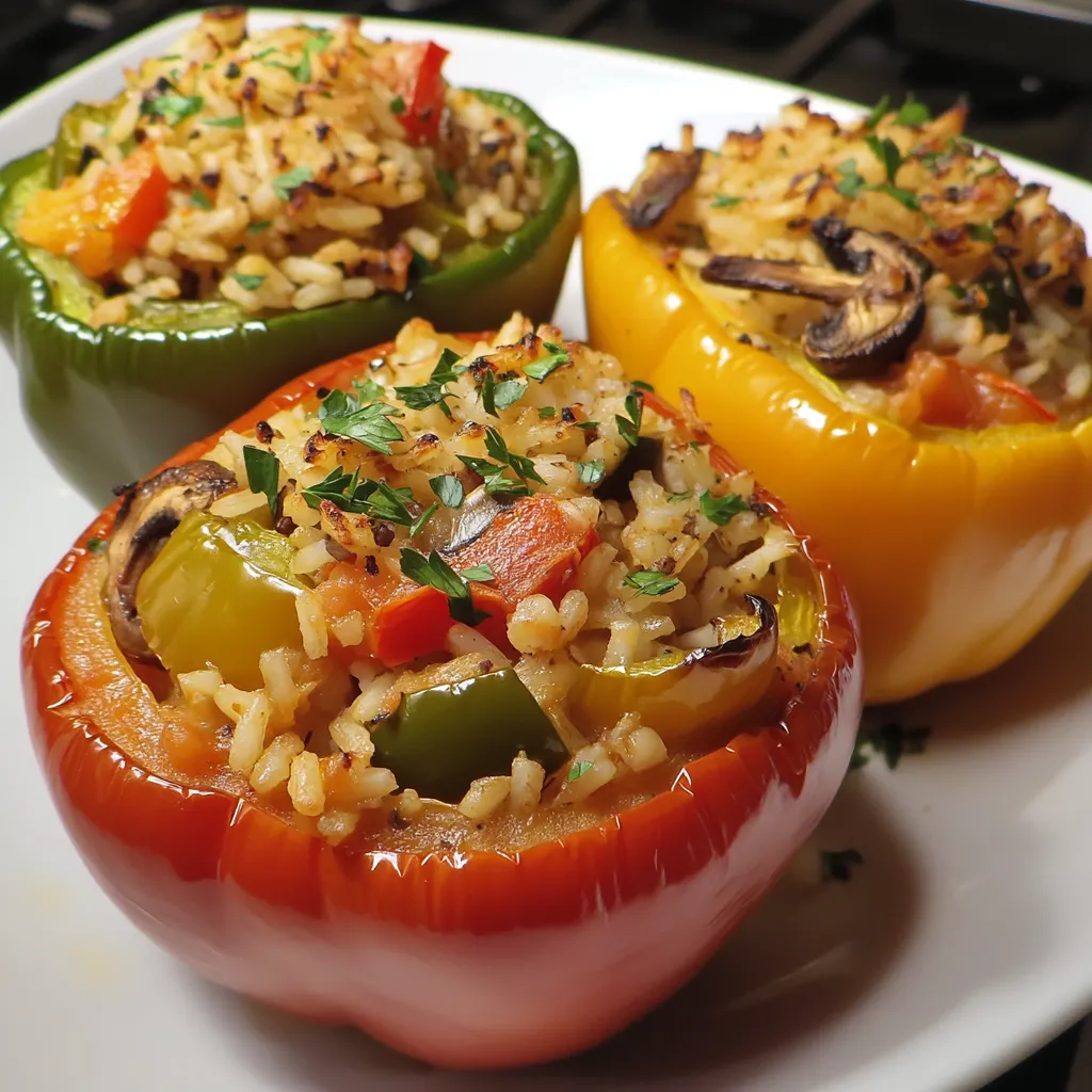 Gefüllte Vegetarische Paprika | Schnell & Herzhaft