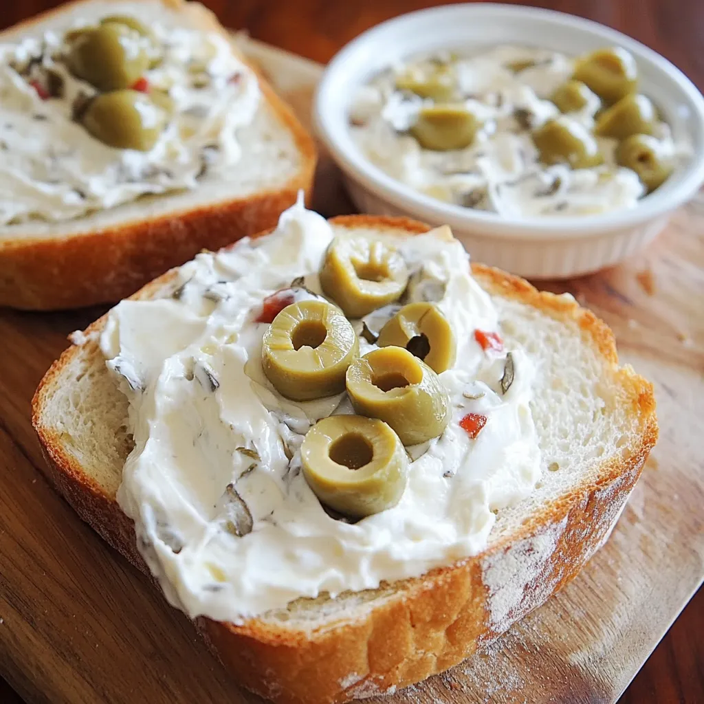 Cremige Oliven-Frischkäse-Mischung