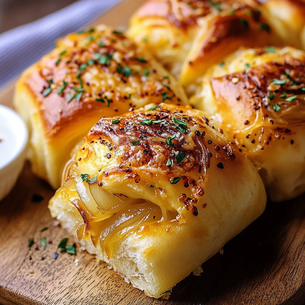 Käsige Zwiebelröllchen