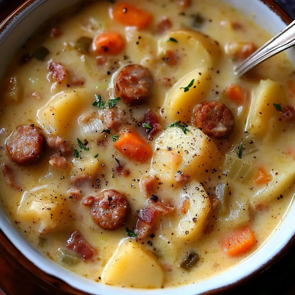 Kartoffelsuppe mit Saucisses