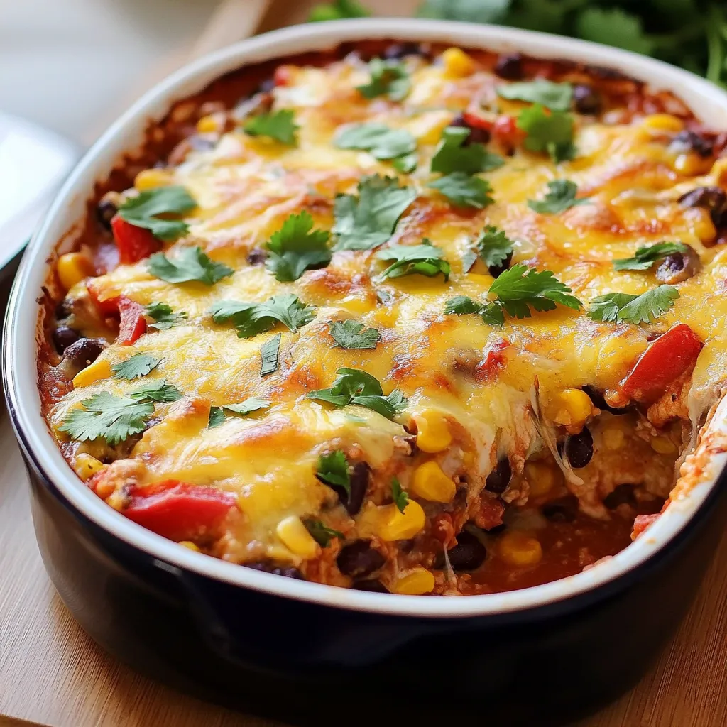 Vegetarischer Mexikanischer Auflauf mit Tortillas
