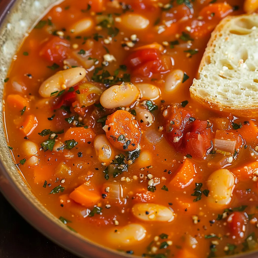 Cremige Suppe mit Tomaten & Bohnen - Einfach Zuhause Kochen