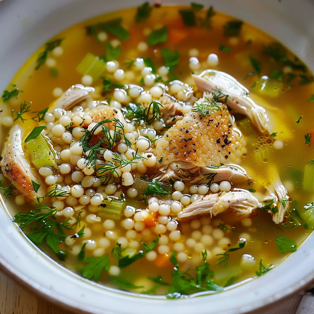 Hähnchensuppe mit Perlcouscous