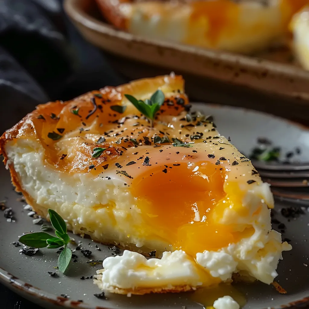 Gebackene Eier mit Frischkäse