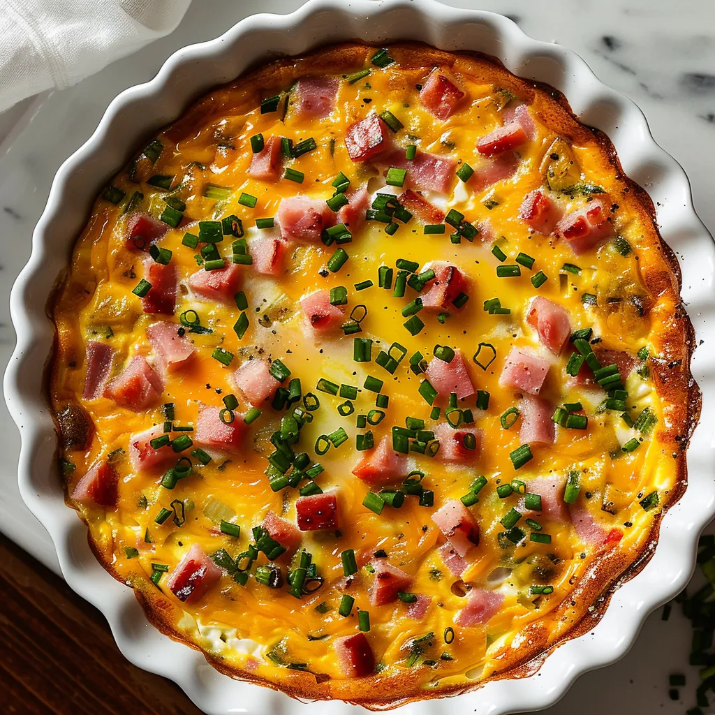Leichte Quiche ohne Boden mit Käse