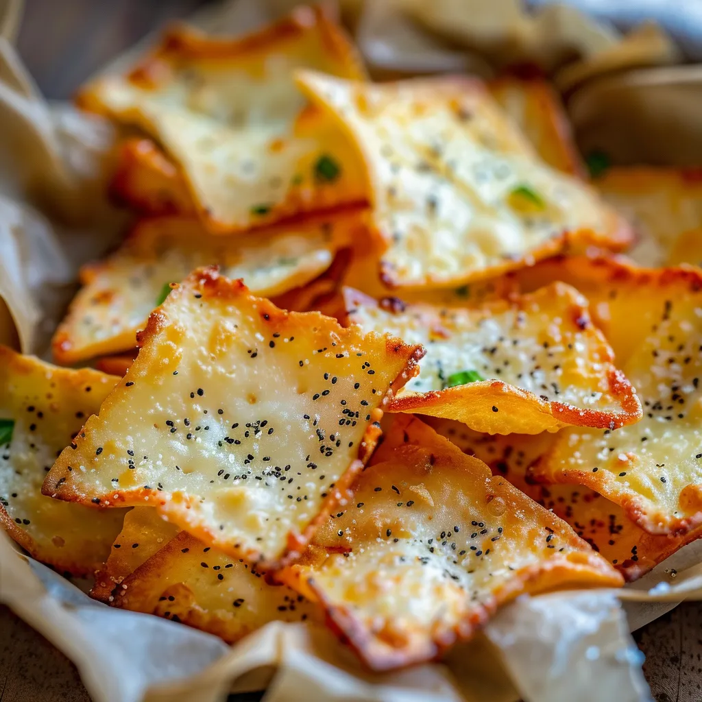 Körniger Frischkäse Chips | Einfach knusprig & gesund