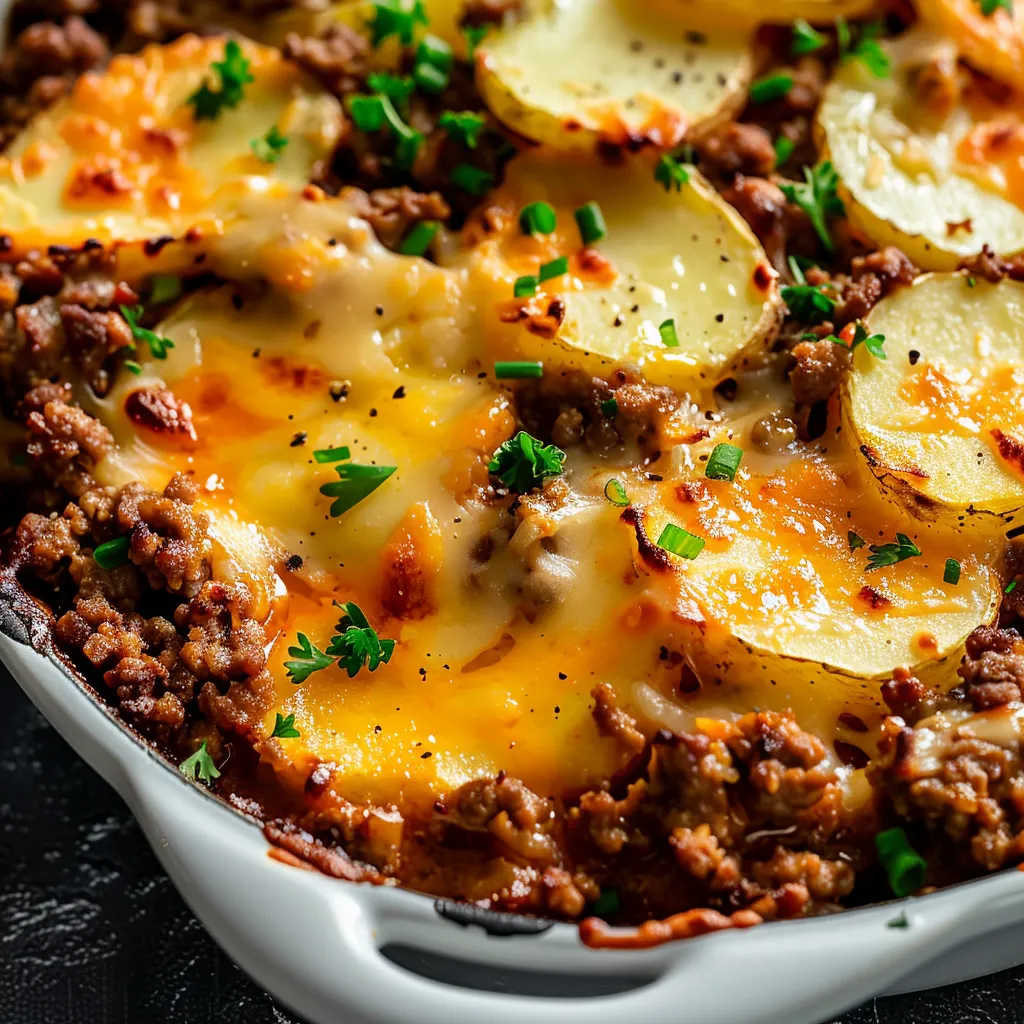Kartoffelgratin mit Hackfleisch einfach gemacht