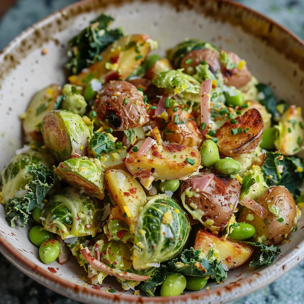 Zerdrückte Kartoffelsalat mit Zitrone & Pfeffer – einfach gesund