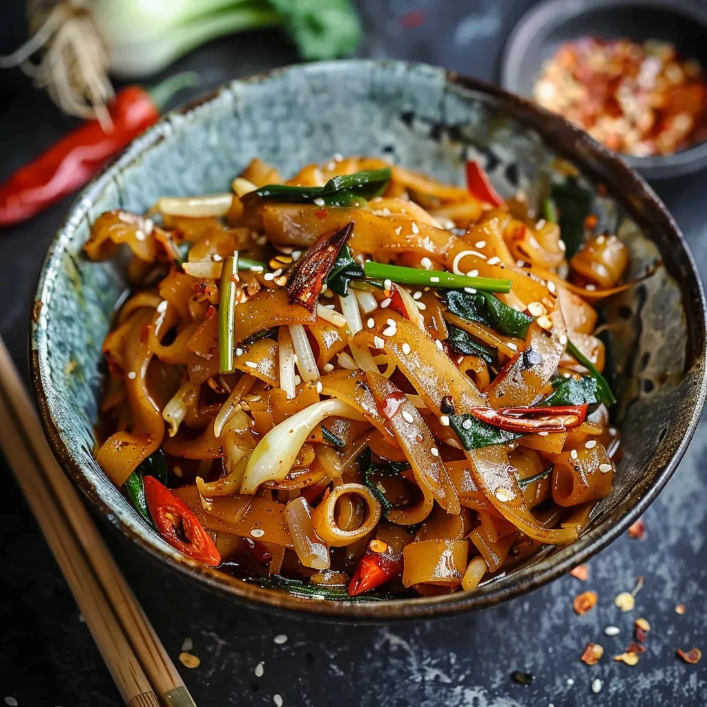 Vegetarische Drunken Noodles – Einfaches Thai-Essen