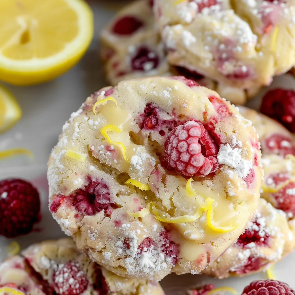 Zitronen Himbeer Cookies