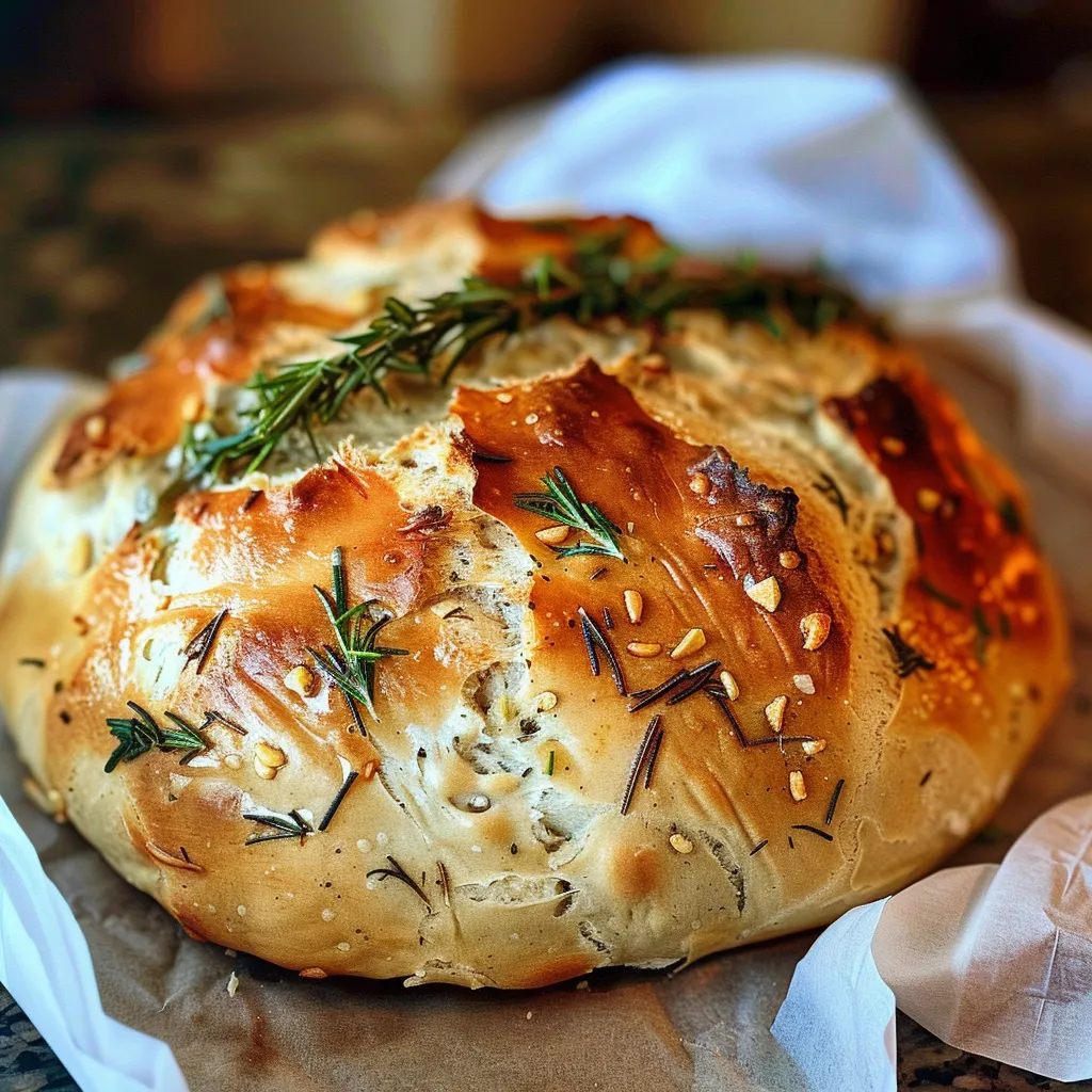 Rustikales Knoblauch-Rosmarin-Brot – einfach gemacht