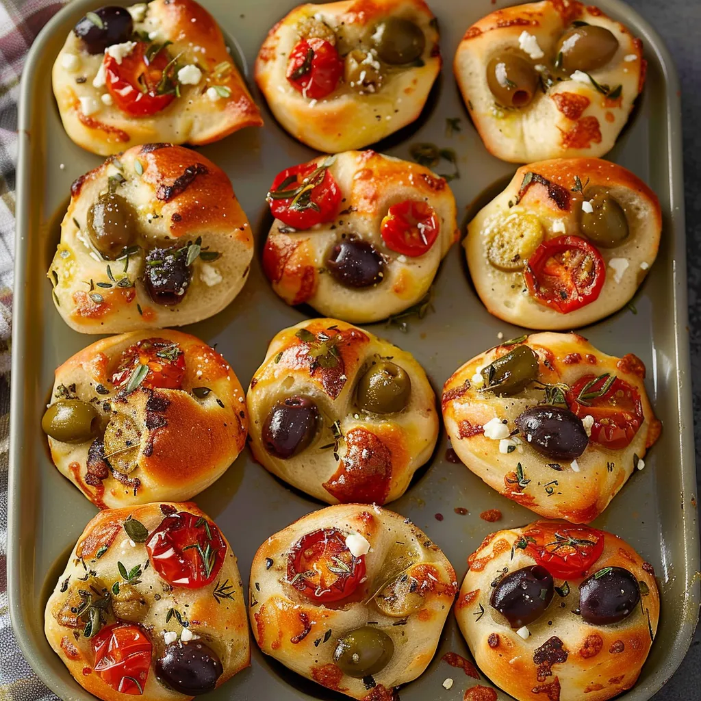 Einfache Muffin-Focaccia – Schneller Party-Snack