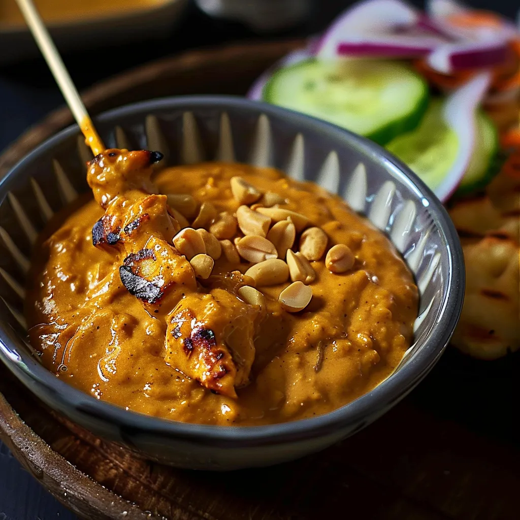 Cremige Satay Sauce mit Erdnüssen