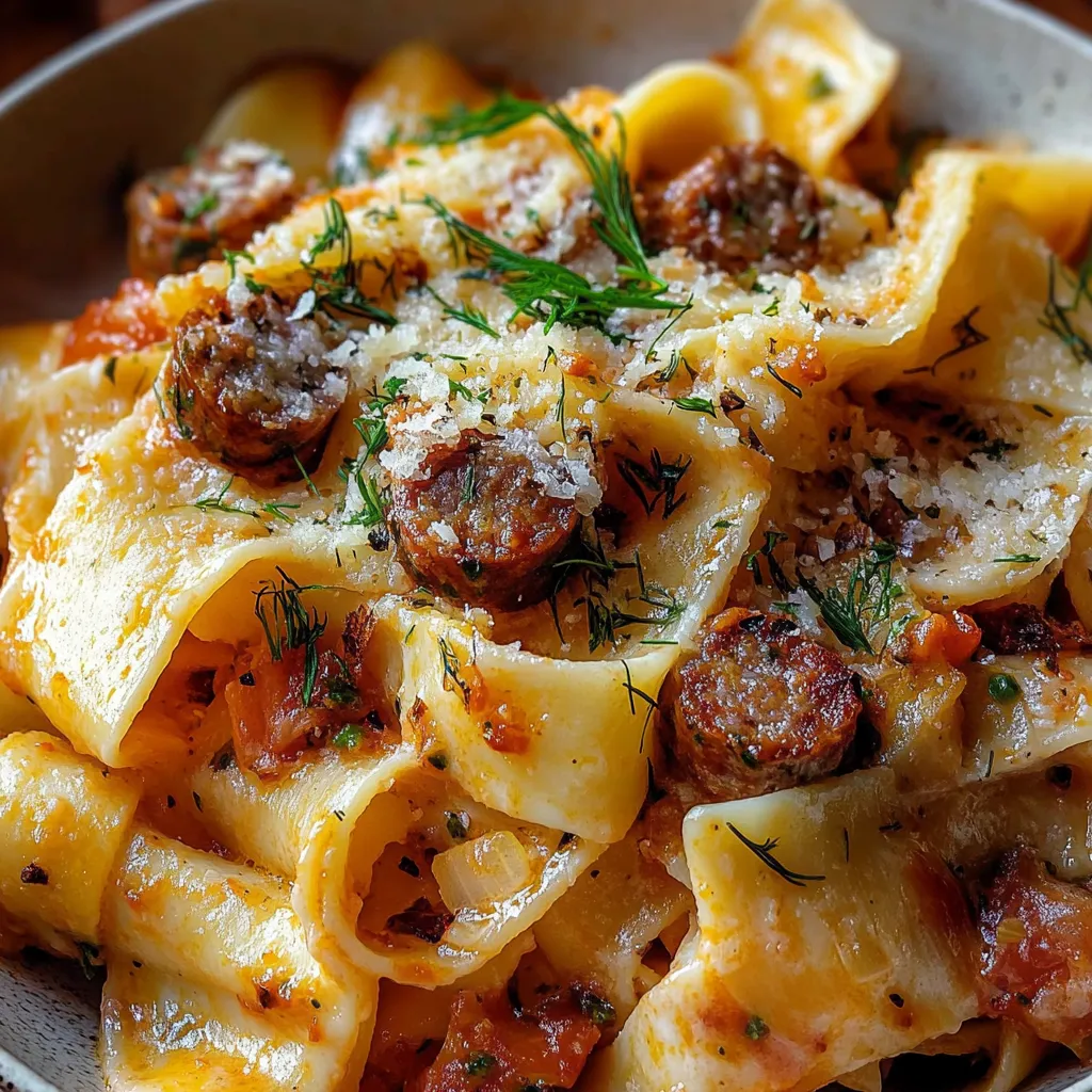 Cremige Pasta mit Wurst, Fenchel und Kalabrischem Chili