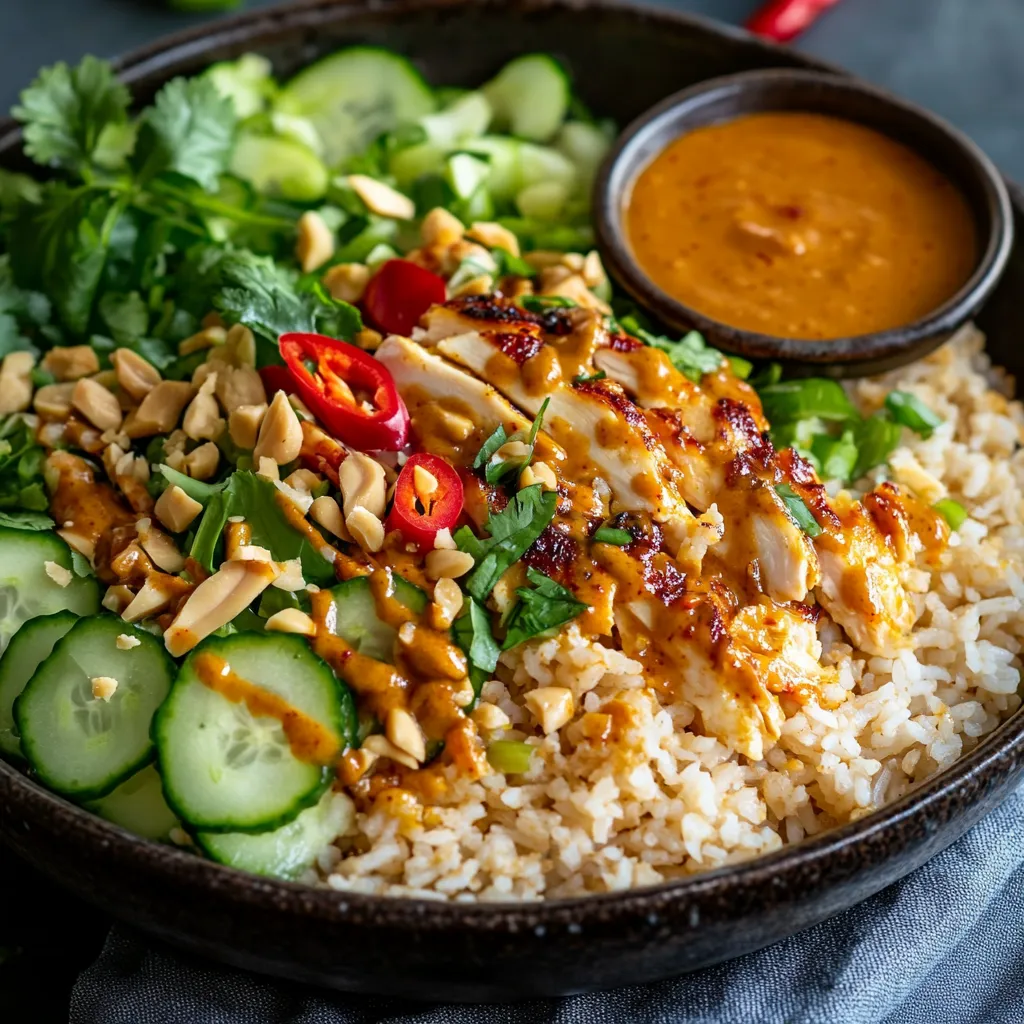 Knuspriger Reis im Satay-Stil