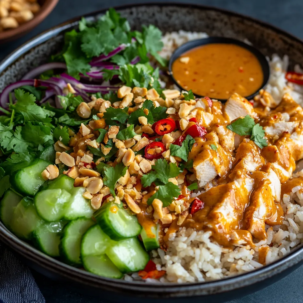 Knusprige Satay-Reis-Bowl – Einfach & richtig lecker
