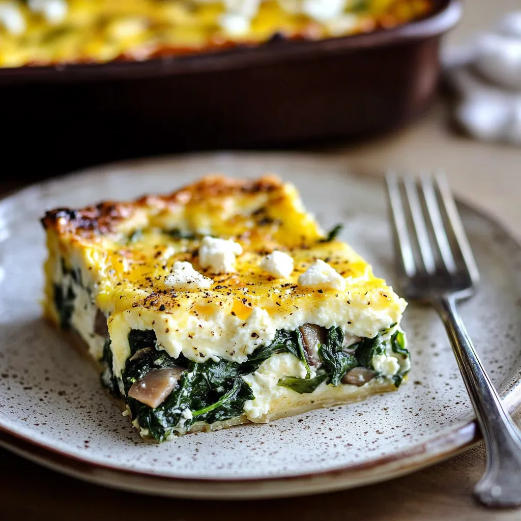 Eier mit Spinat und Käse Clafoutis