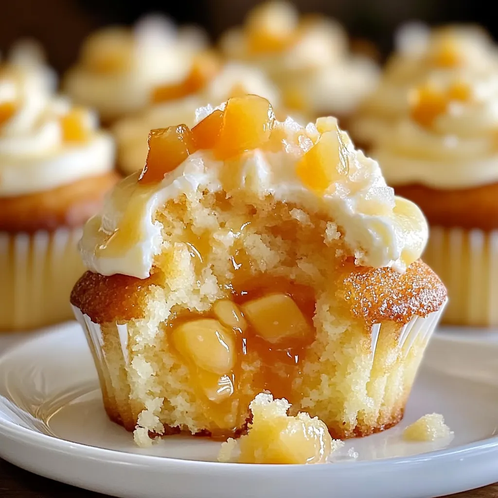 Saftige Muffins mit Frischkäse, Honig und Pfirsichen