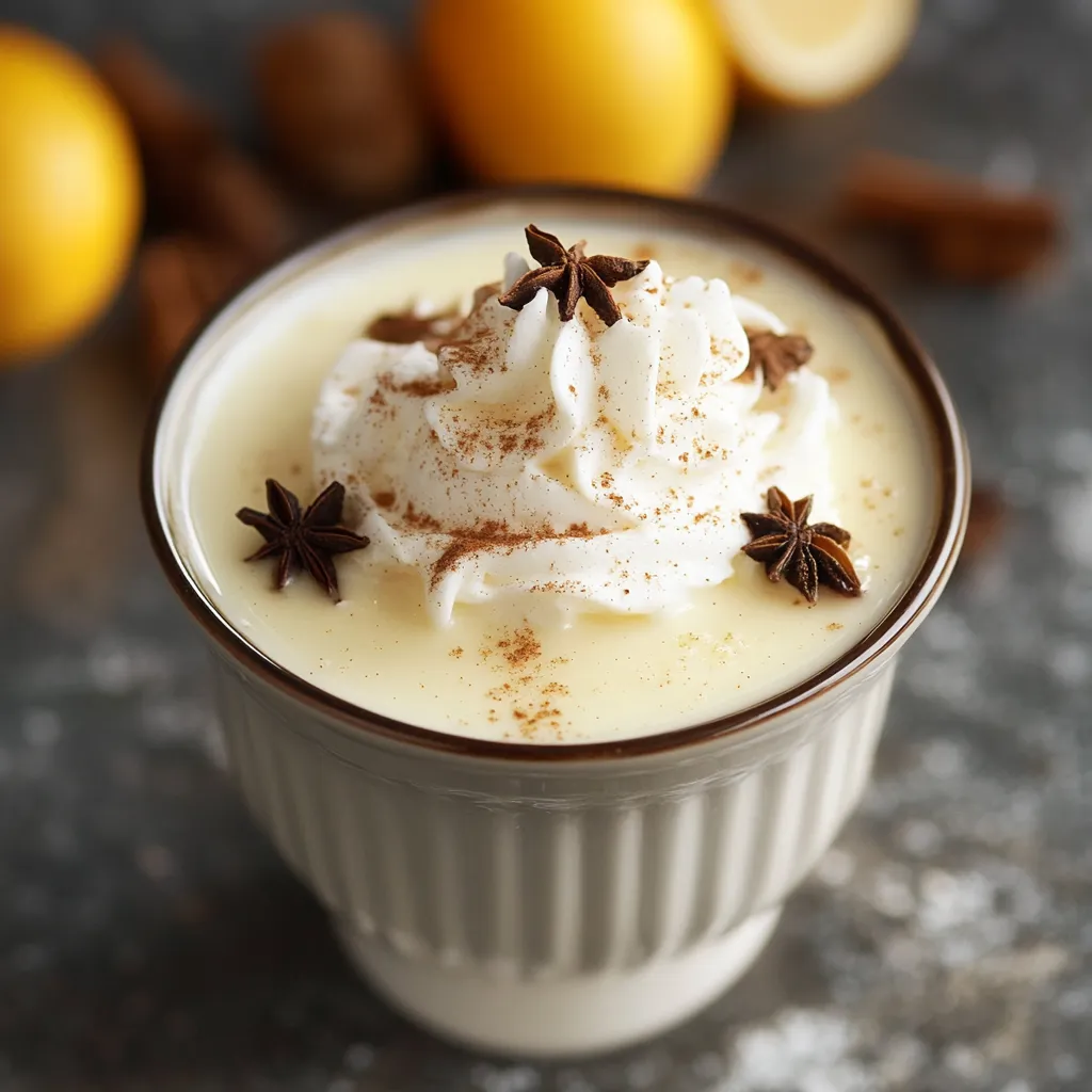Vanillepudding mit Wintergewürzen und Brandy-Sahne