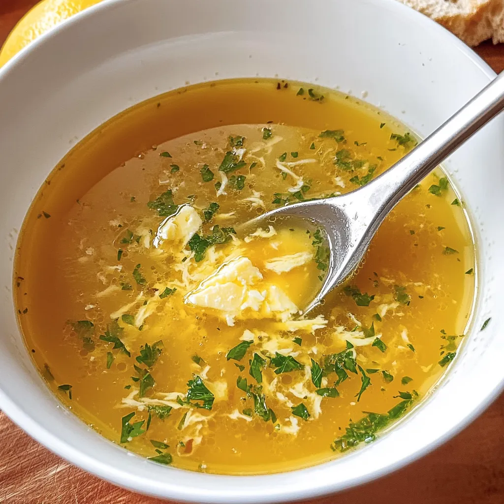 Knoblauch-Ei-Suppe mit Safran
