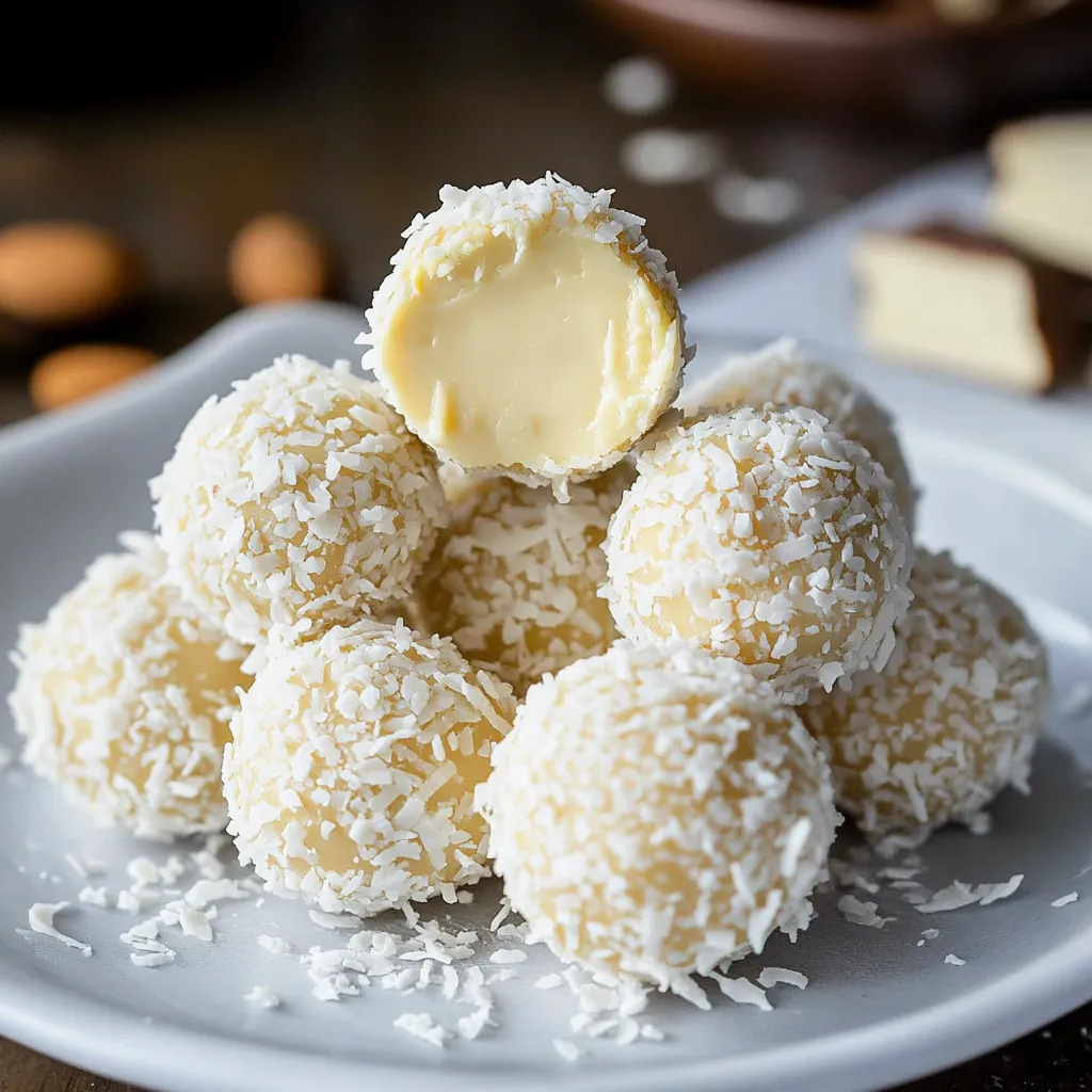 Eine festliche vegane Praline, inspiriert vom Klassiker Raffaello neu gedacht