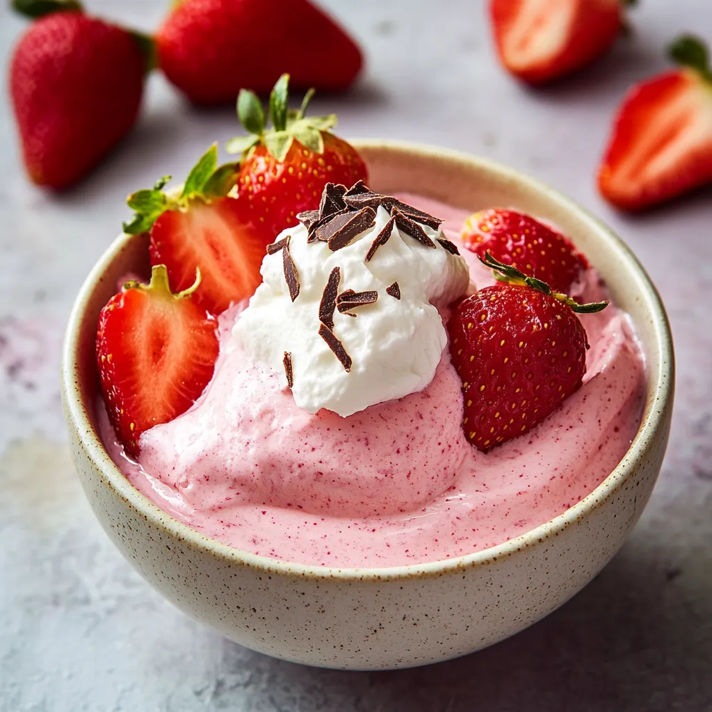 Fluffige Erdbeermousse aus Aquafaba