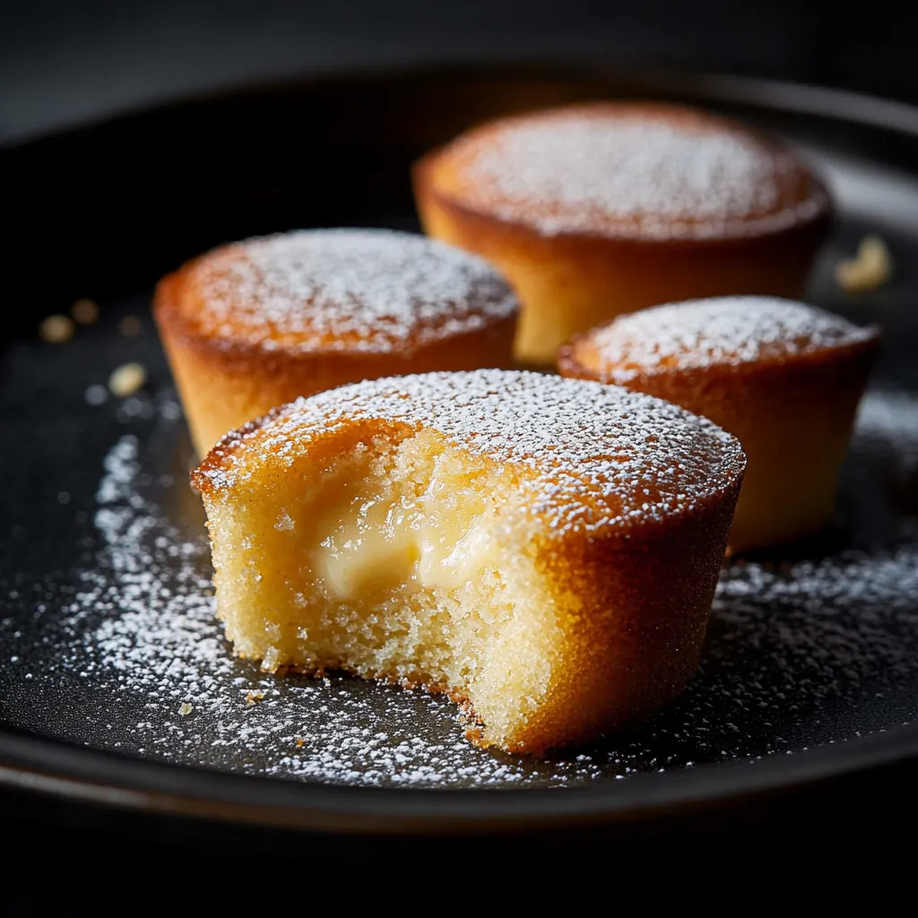 Lockerer Kuchen mit warmer Butter-Zucker-Vanille-Sauce – ein echter Seelenwärmer