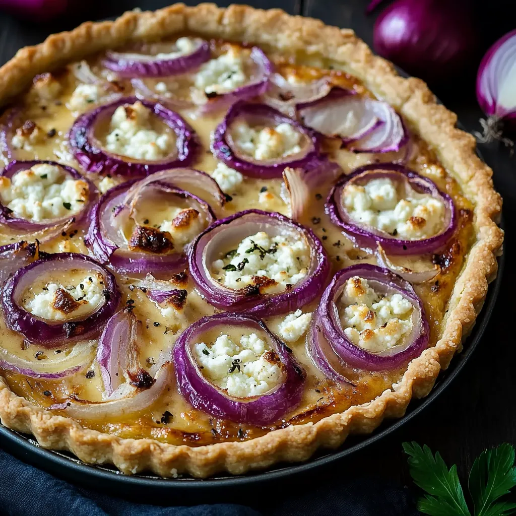 Zwiebelkuchen mit Weichkäse