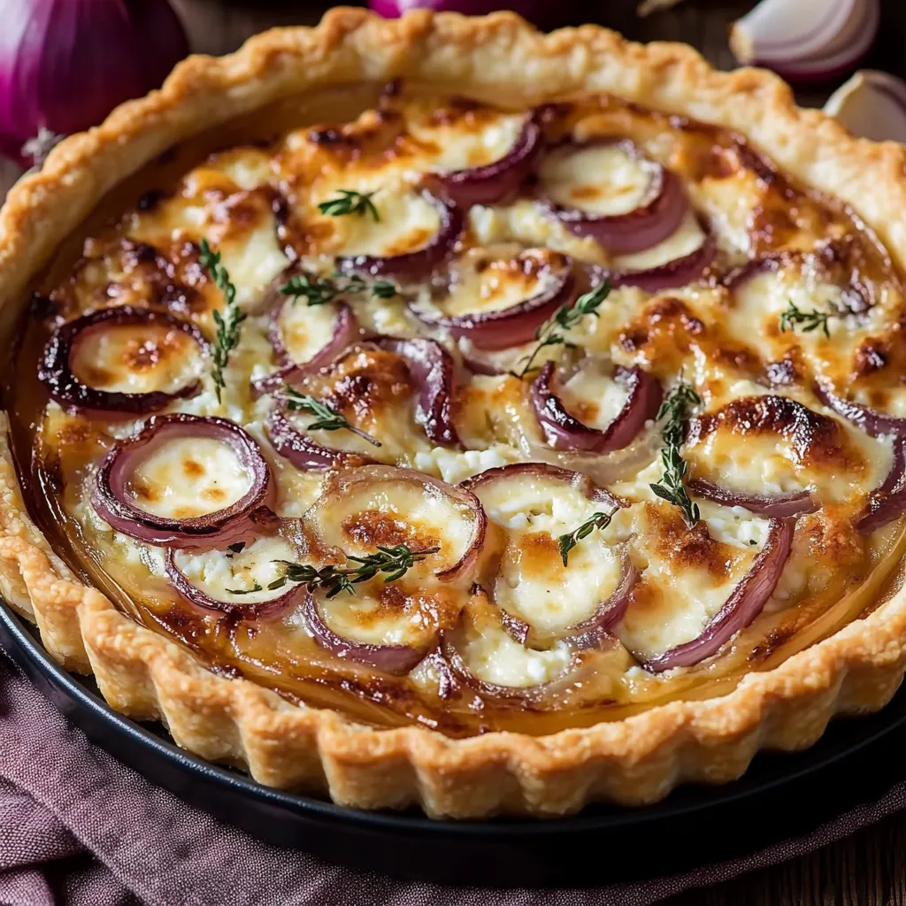 Rustikal und trotzdem elegant: Zwiebeln und Quark machen diesen Kuchen besonders fein