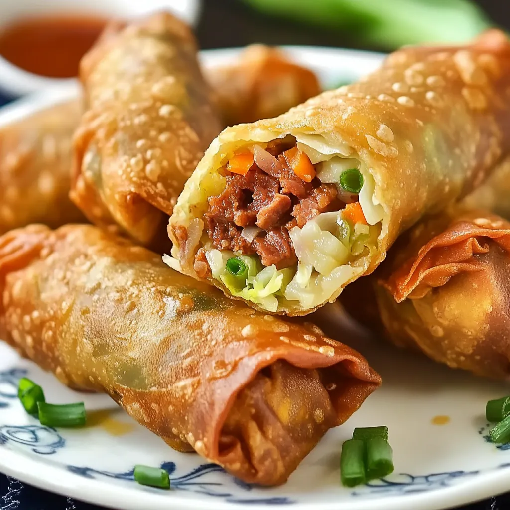 Knusprige Irish-Style Frühlingsrollen mit Corned Beef und Gemüse