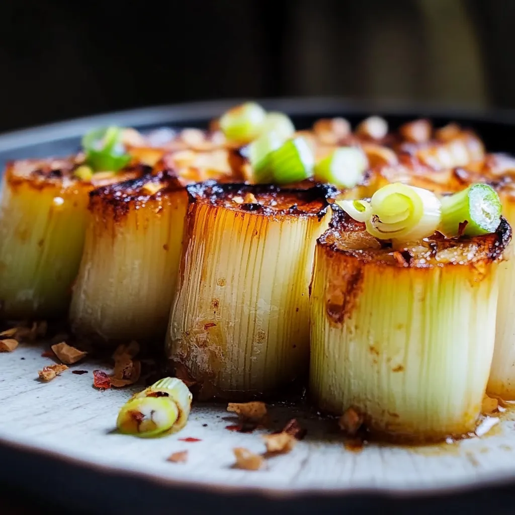 Zarter Lauch mit Miso-Bouillon