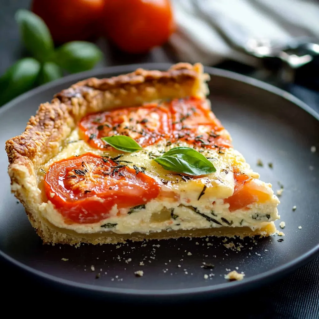 Herzhafter Tomaten-Basilikum-Parmesan-Quiche glutenfrei