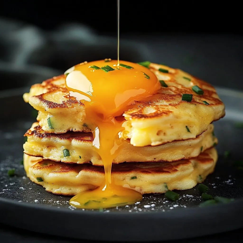 Himmlische Käse Kräuter Pancakes
