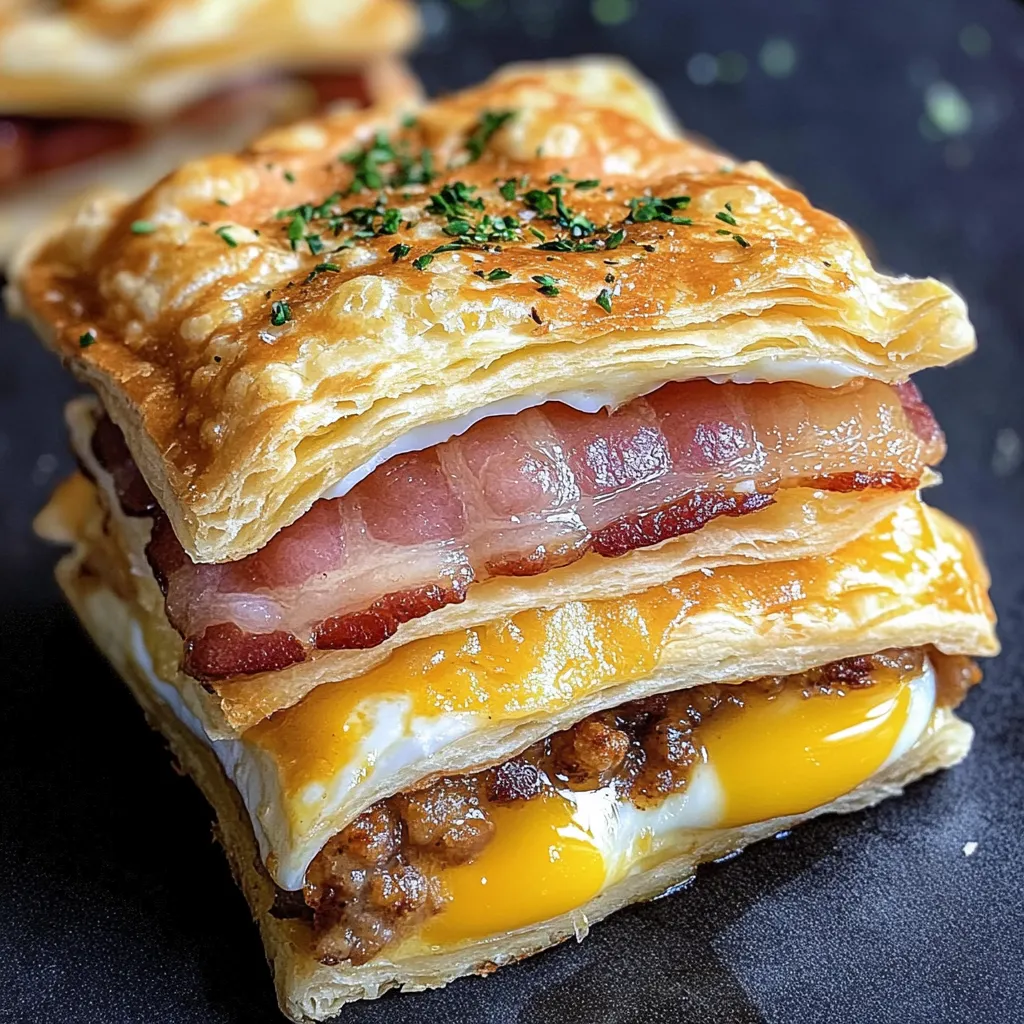 Herzhafte Pop-Tart mit Bacon und Wurst