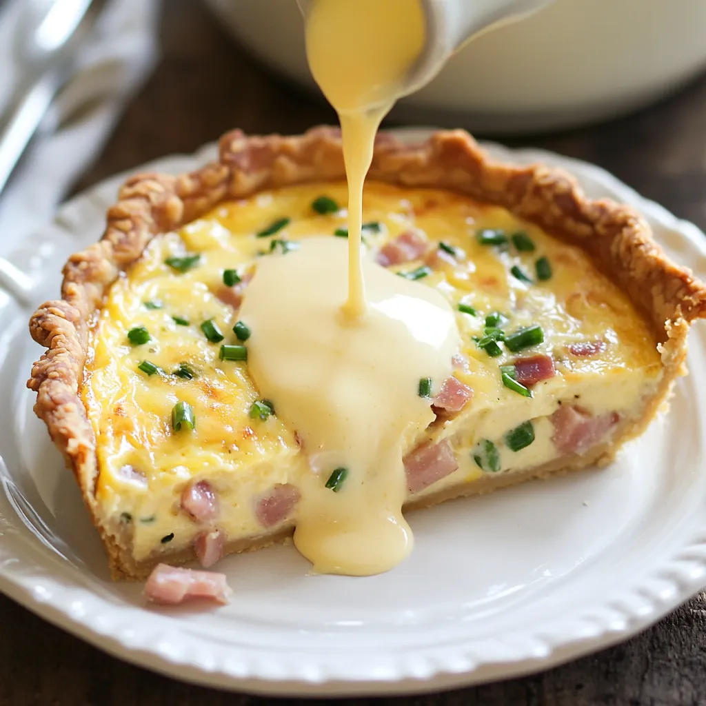 Herzhafte Quiche mit Eggs-Benedict-Feeling und cremiger Hollandaise
