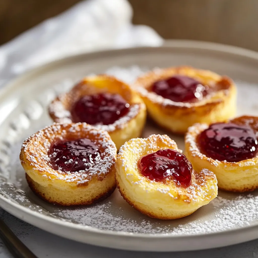 Selbstgemachte fluffige Mini-Ofenpancakes