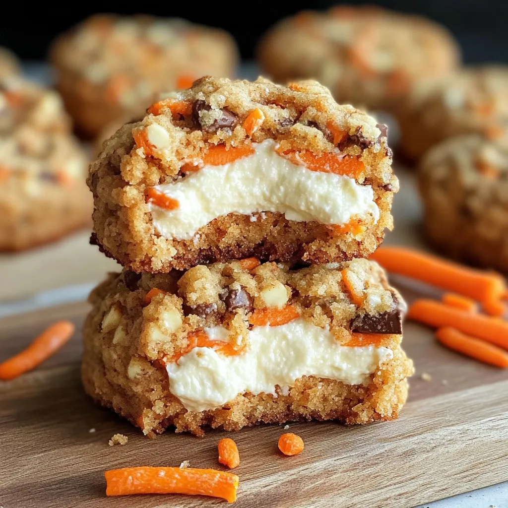 Carrot Cake-Kekse mit Frischkäsekern