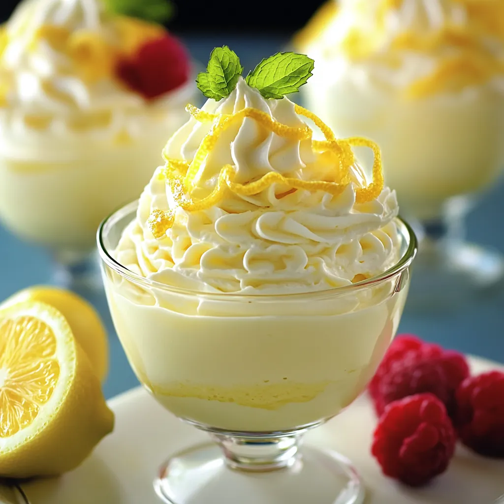 Frische Zitronenmousse