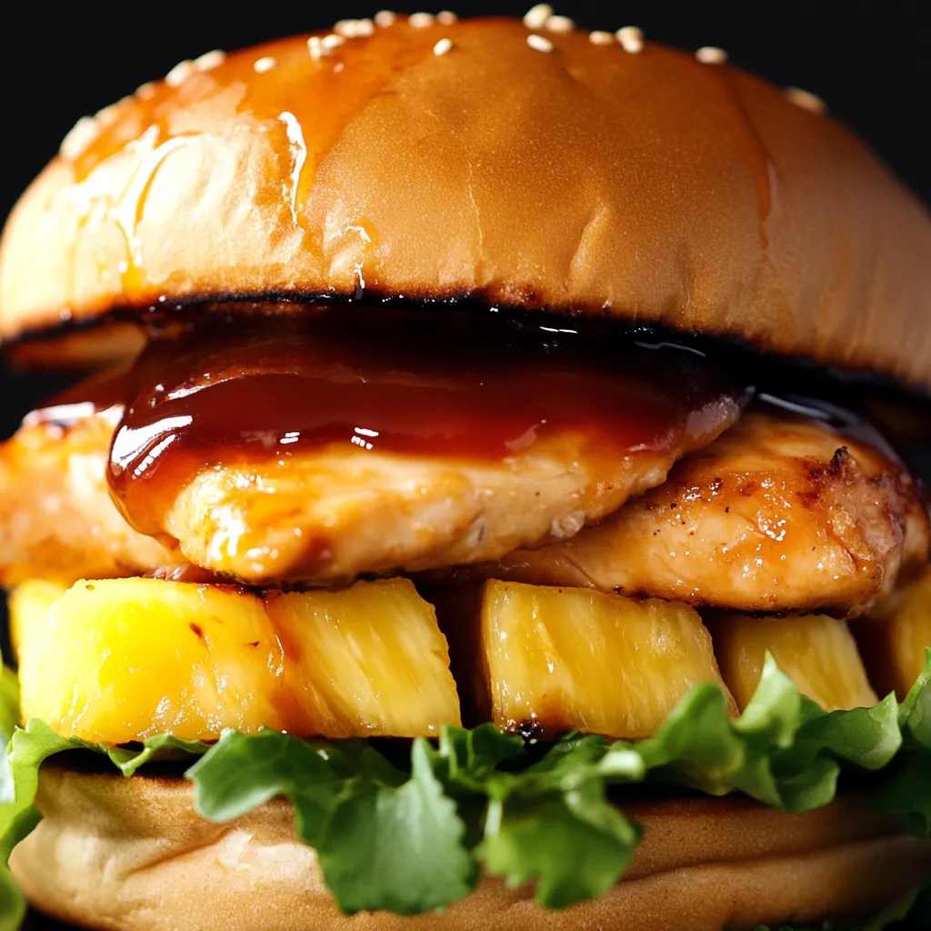 Lust auf einen Kahuna-Sandwich mit Teriyaki-Hähnchen und gegrillter Ananas