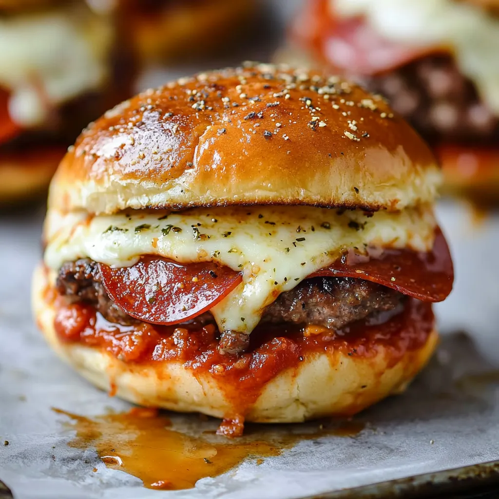 Hausgemachte Pizza-Burger richtig lecker