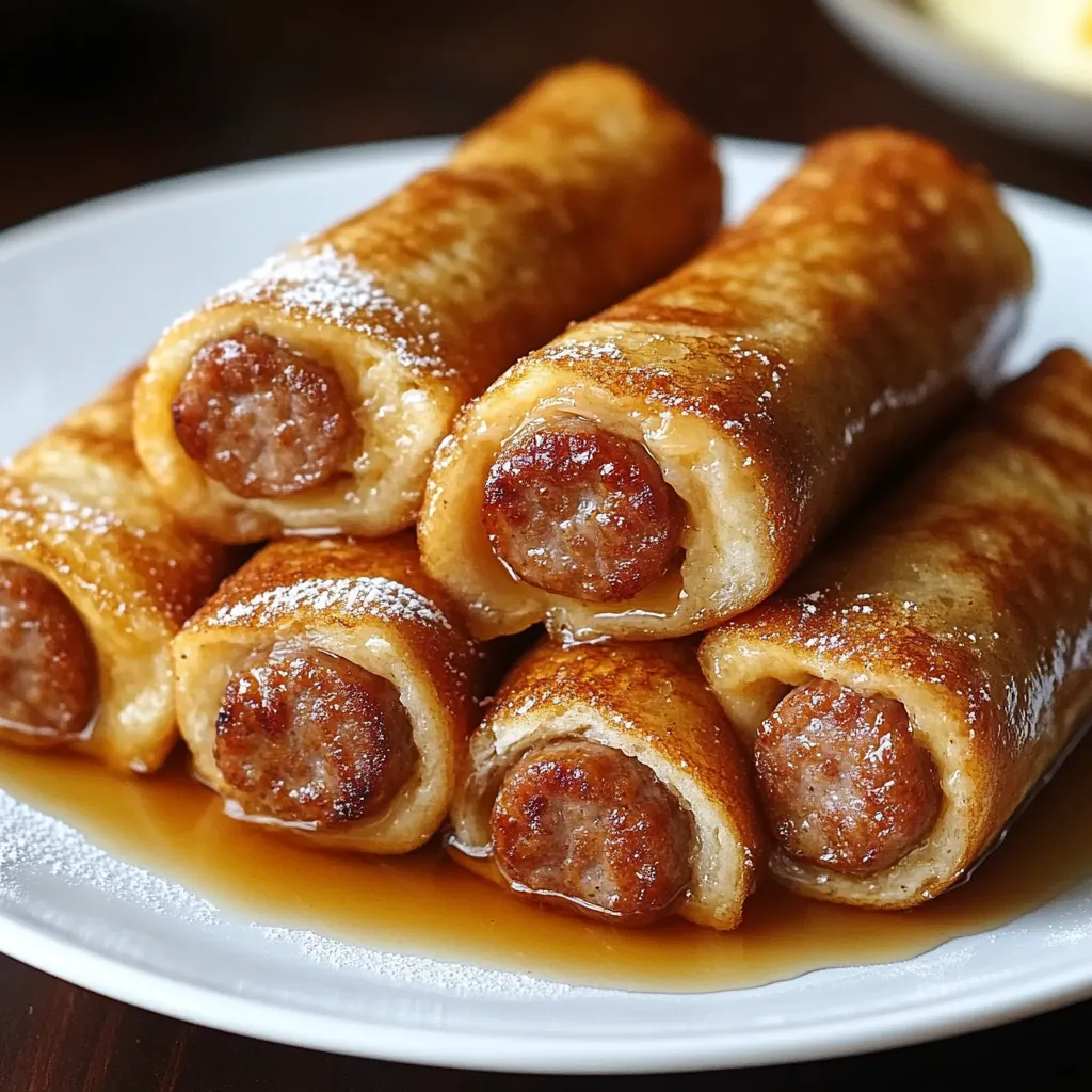 Geniale herzhafte French-Toast-Würstchen-Rollen zubereiten