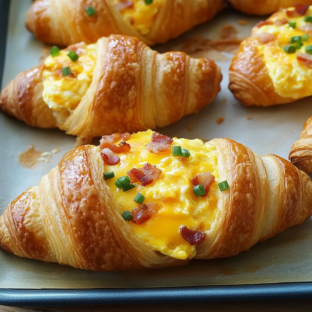Leckere gefüllte Croissants