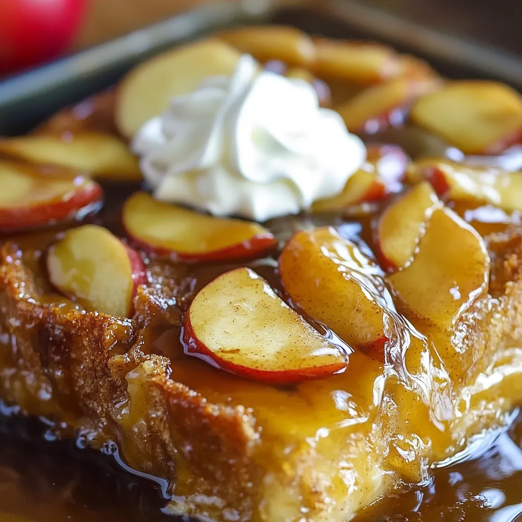 Toast mit Karamellapfel