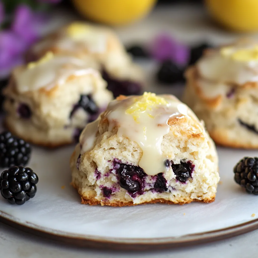 Fruchtige Scones mit Zitrone und Beeren