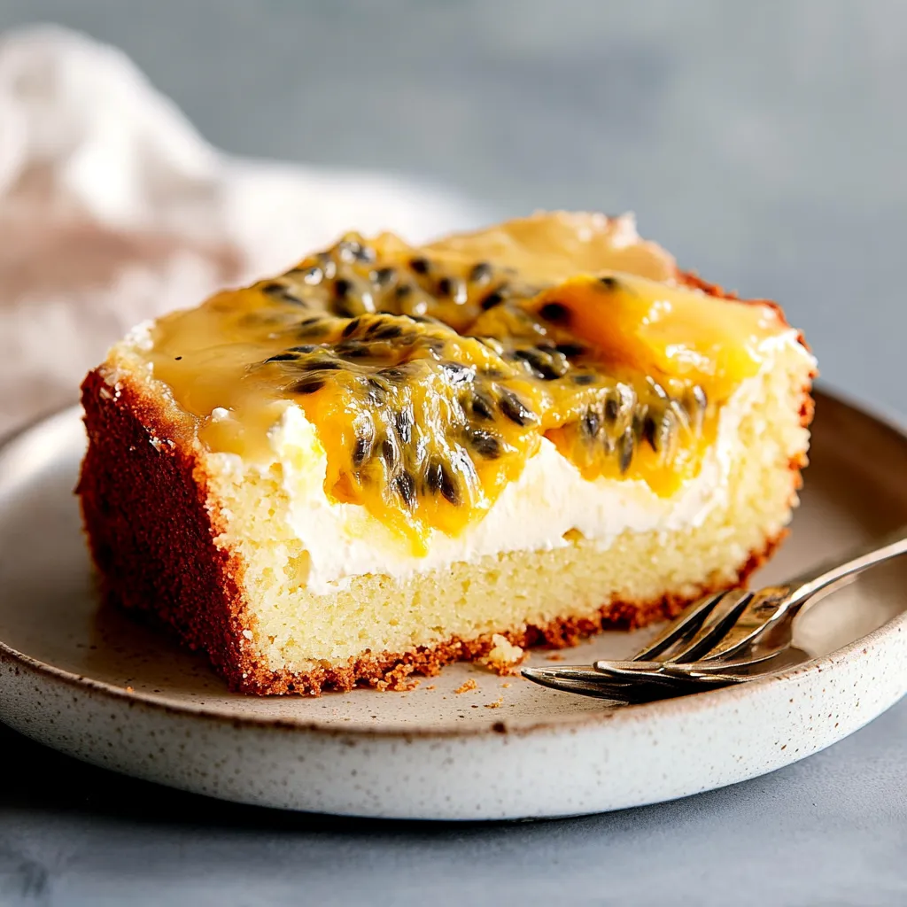 Fluffiger Joghurtkuchen mit Maracuja