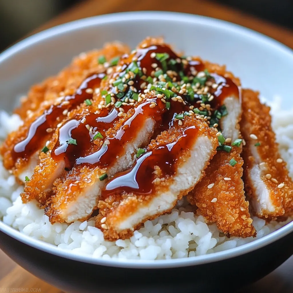 Köstliche japanische Katsu-Schalen mit Tonkatsu