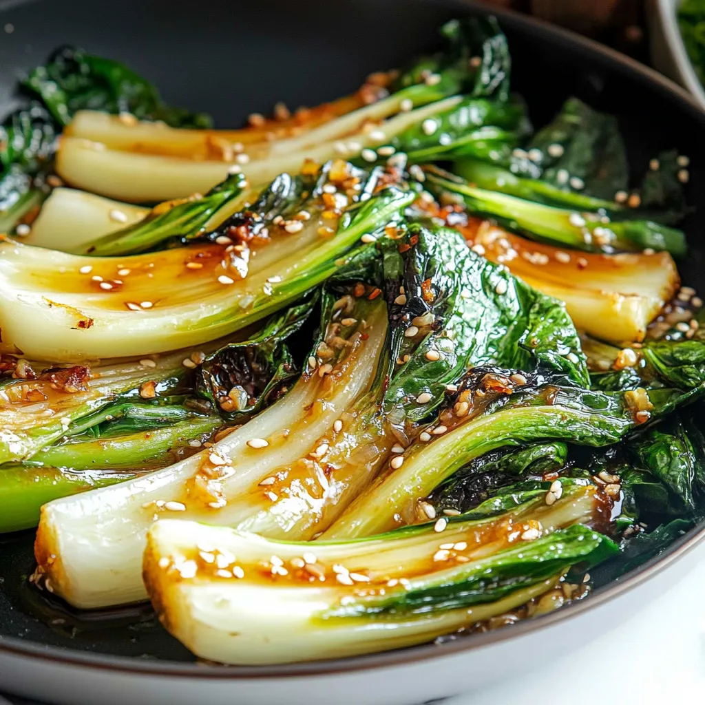Bok choy mit Knoblauch