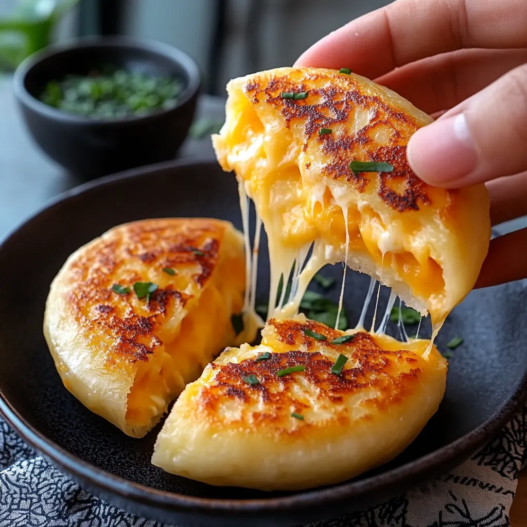 Koreanische Hotteok mit geschmolzenem Käse zubereiten