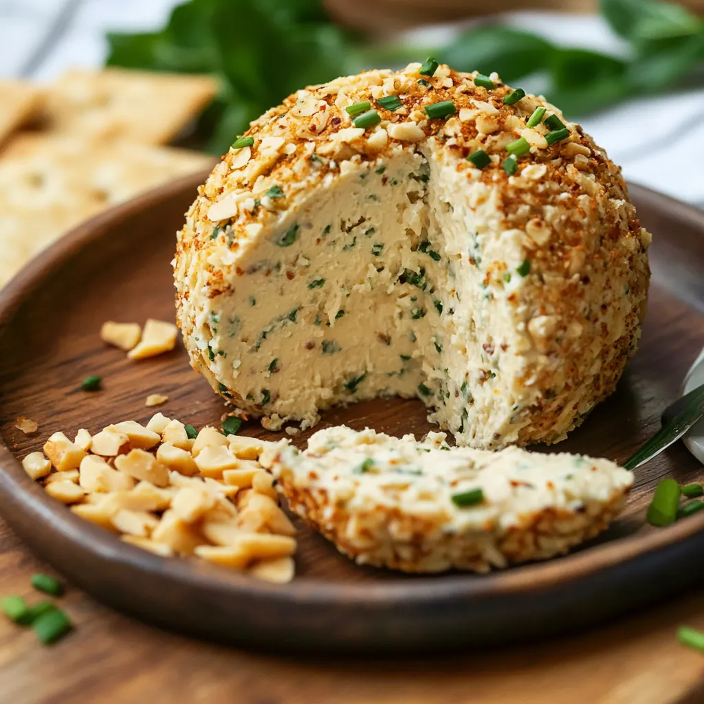 Leckere vegane Käsekugel