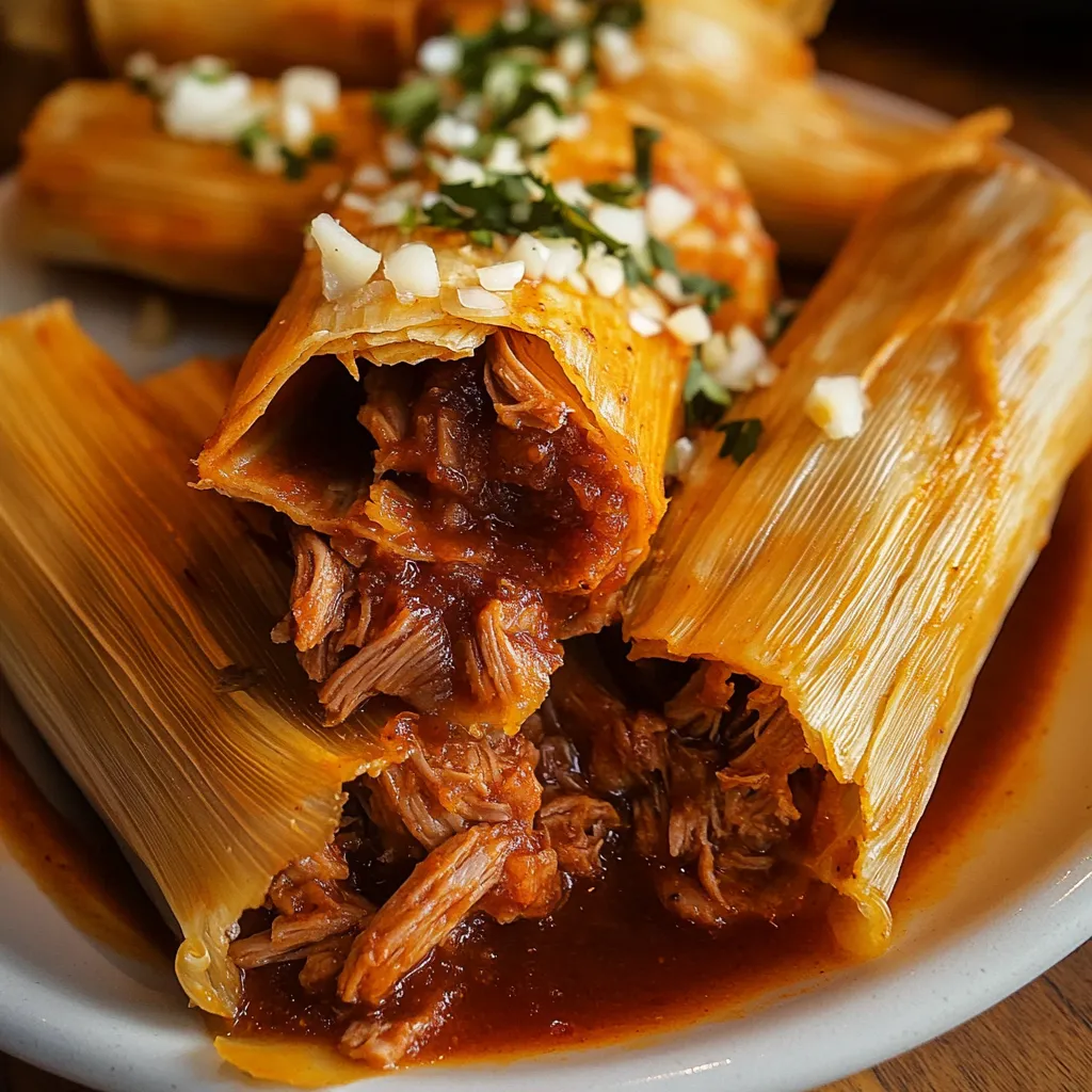 Hausgemachte Tamales Schwein
